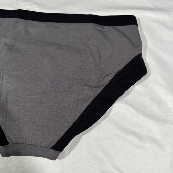 NWT $35 Thinx [ Womens Small ] Super‎ Period Cotton Brief in Slate/ Black - Picture 10 of 10